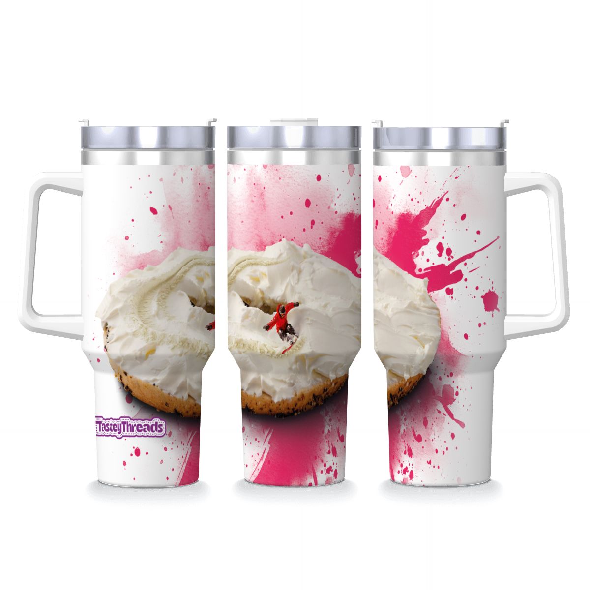 Snowboarder Bagel Travel Travel Mug