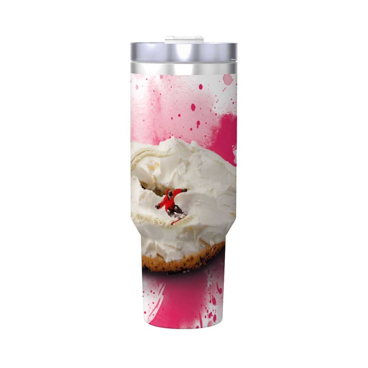 Snowboarder Bagel Travel Travel Mug
